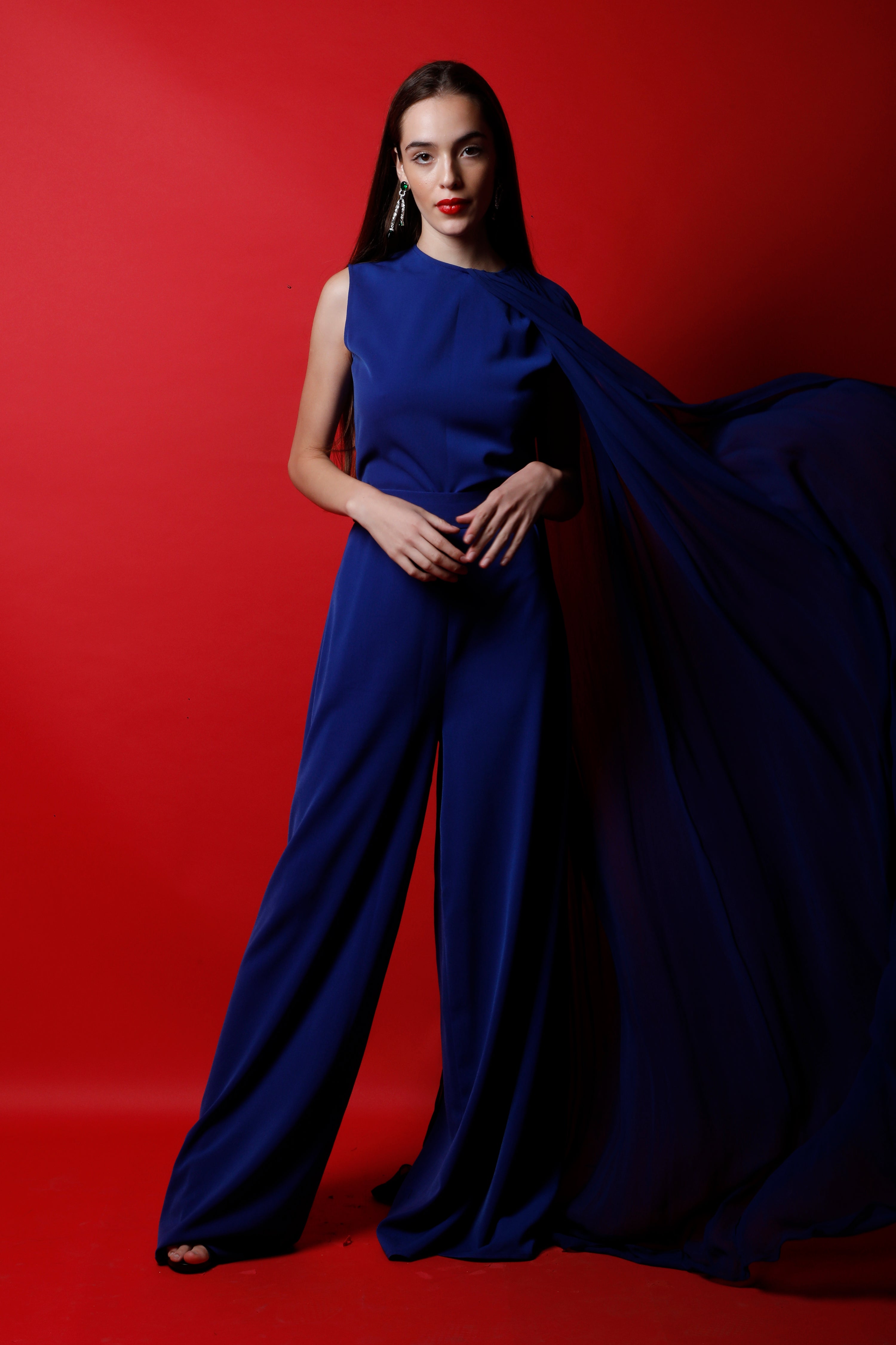 Jumpsuit with Flag Drape
