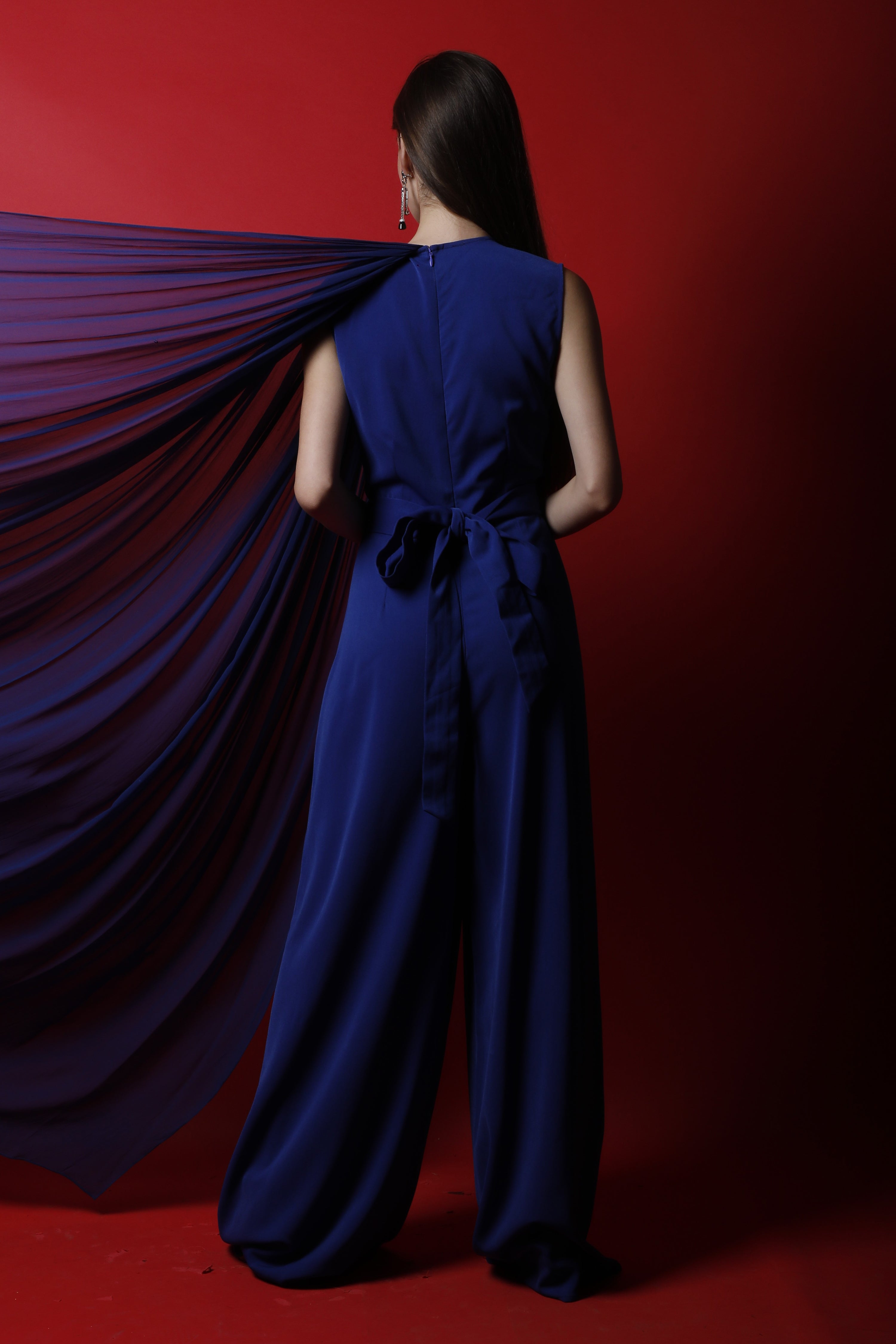 Jumpsuit with Flag Drape