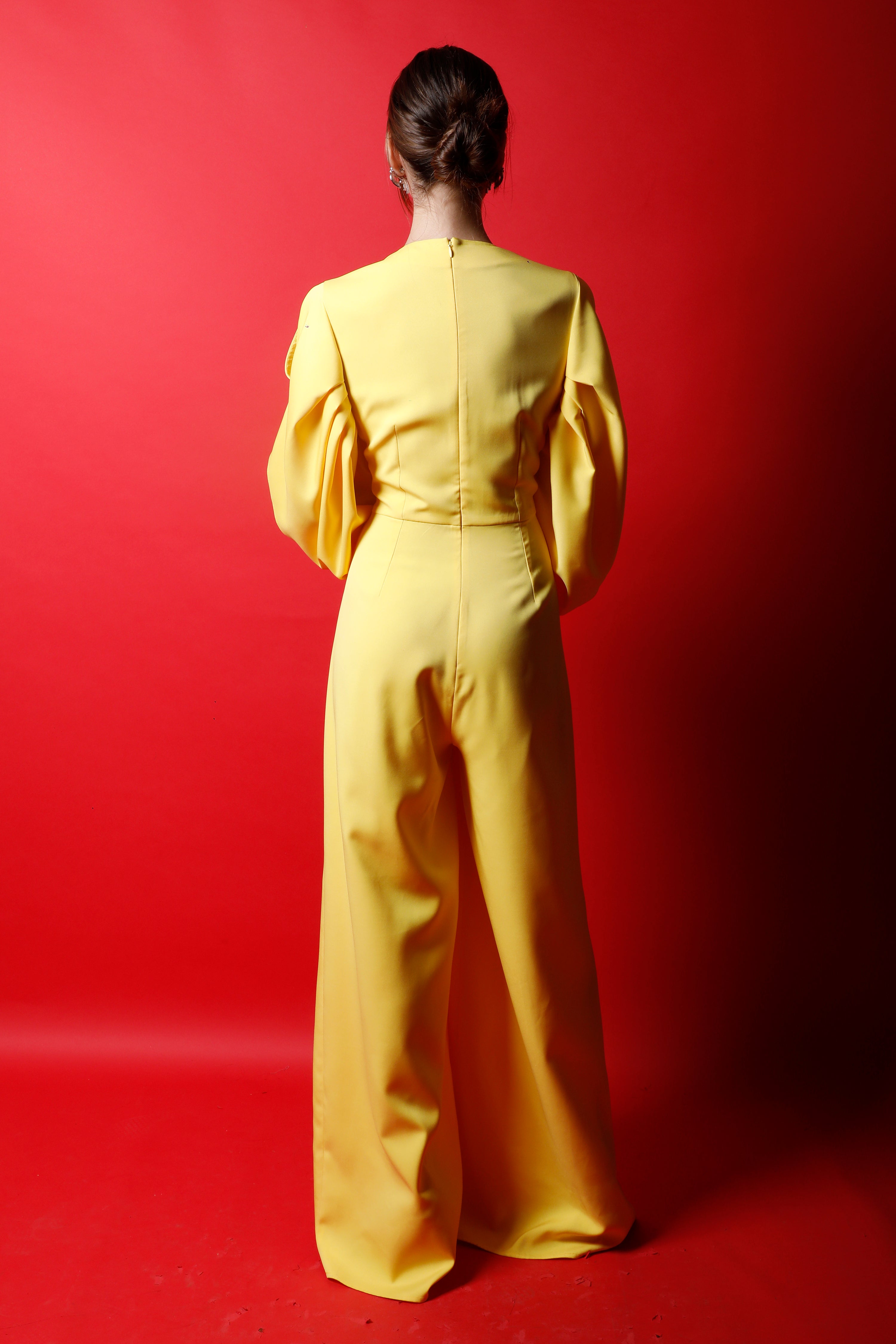Cowl Sleeve Empire Cut Jumpsuit