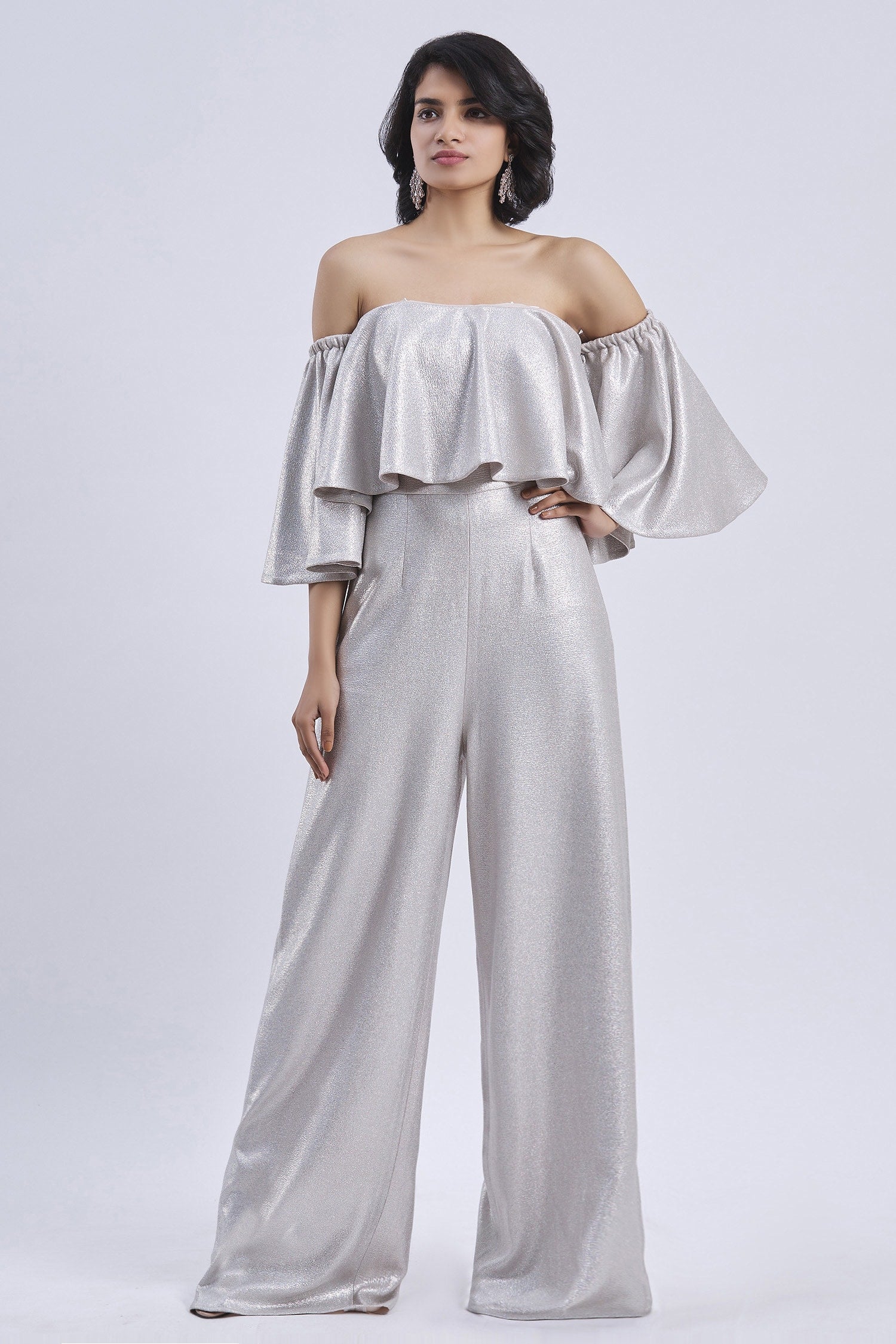Ruffled Off Shoulder Jumpsuit