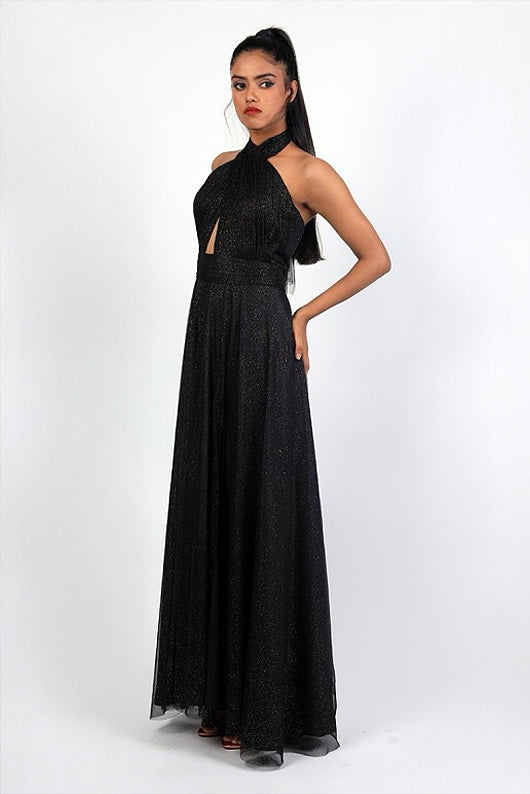 Criss Cross Drape Gown