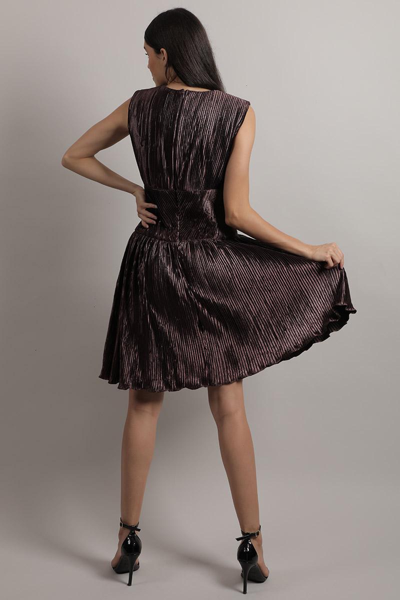 Duchess Satin Shawl Collar Dress