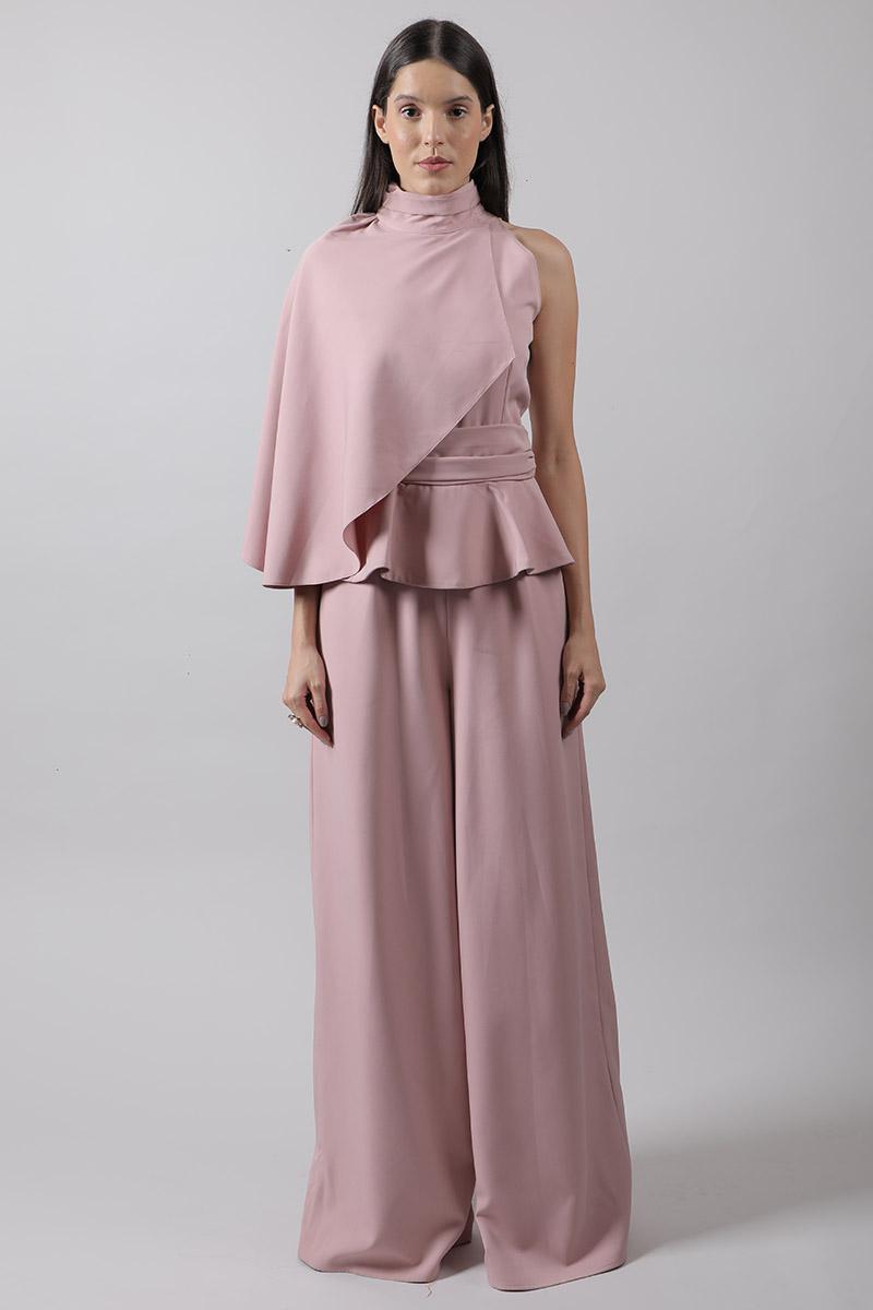 Jumpsuit with Cape and Peplum