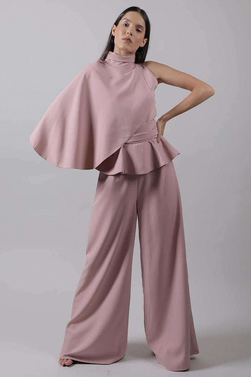 Jumpsuit with Cape and Peplum