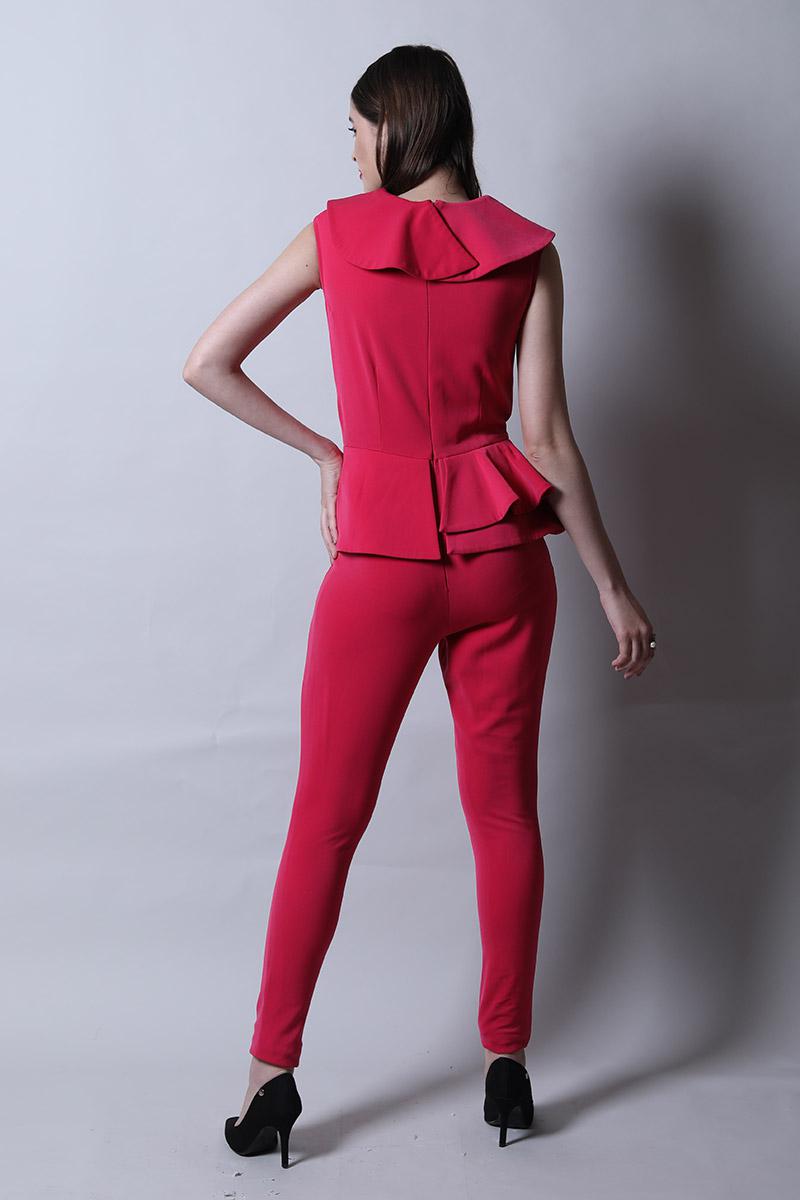Tuxedo Collar Jumpsuit