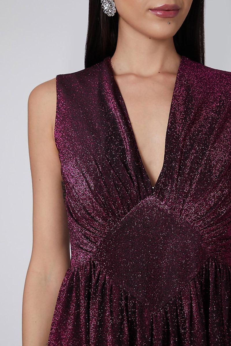 Low Neck Fit & Flared Dress