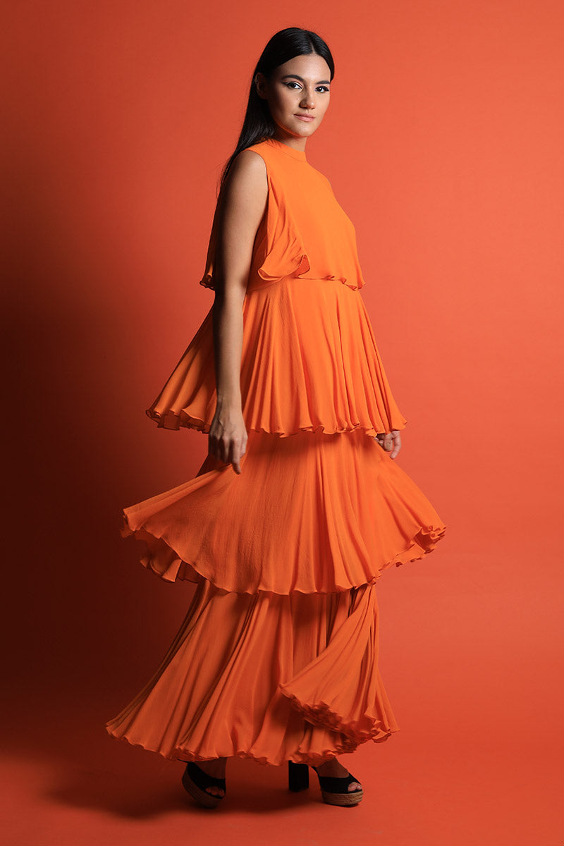 Tiger Stone Tiered Maxi Gown