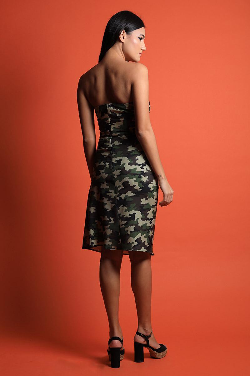 Corseted Draped Dress