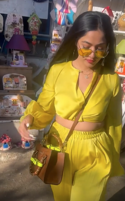Full Sleeves Crop Top with Pants Set