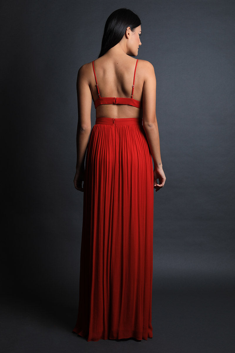 Strappy Backless Maxi with Cut Outs