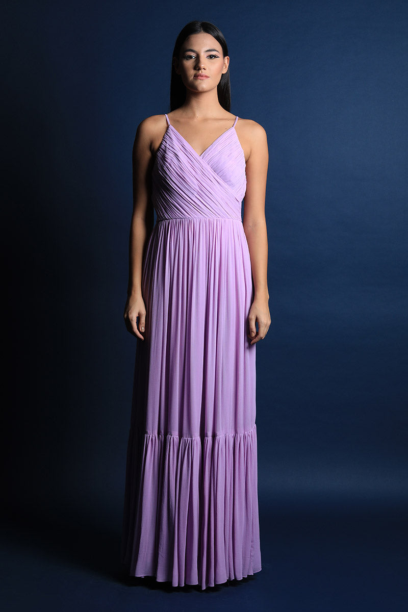 Strappy Overlapping Maxi Gown