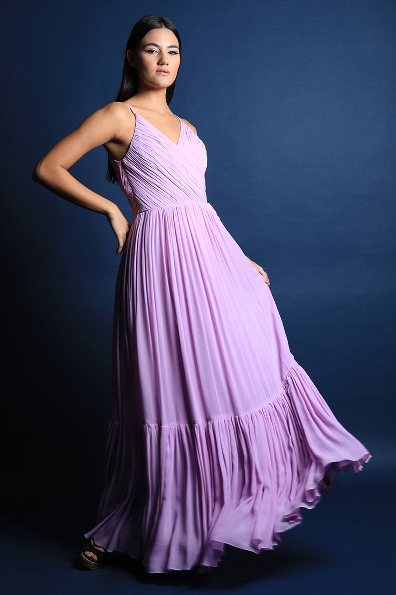 Strappy Overlapping Maxi Gown