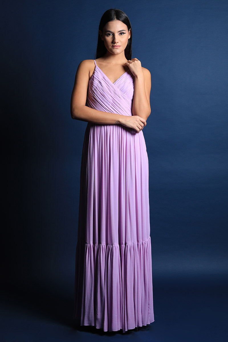 Strappy Overlapping Maxi Gown