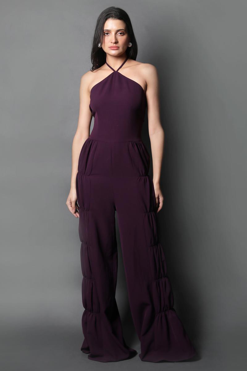 Halter Neck Tie Up Jumpsuit