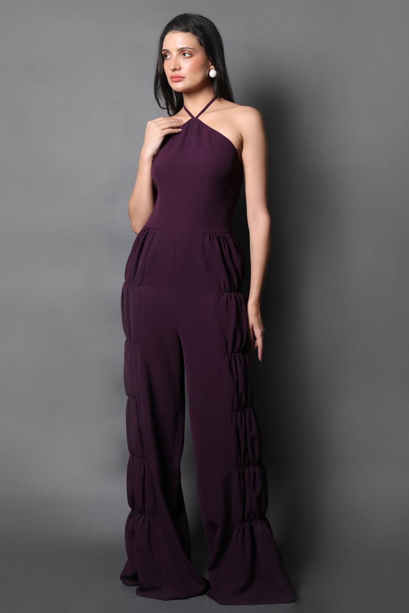 Halter Neck Tie Up Jumpsuit