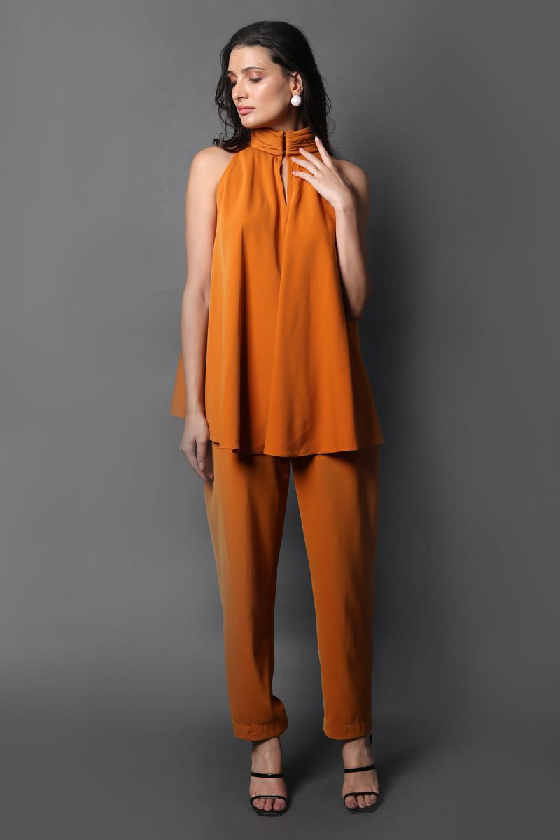 Halter Neck Top Pants Co-ord Set