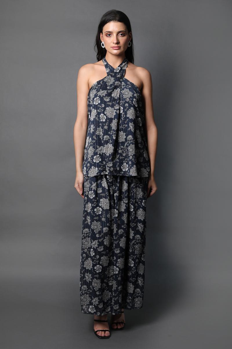Criss Cross Backless Top & Pants Co-ord Set