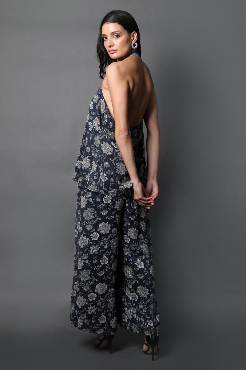 Criss Cross Backless Top & Pants Co-ord Set