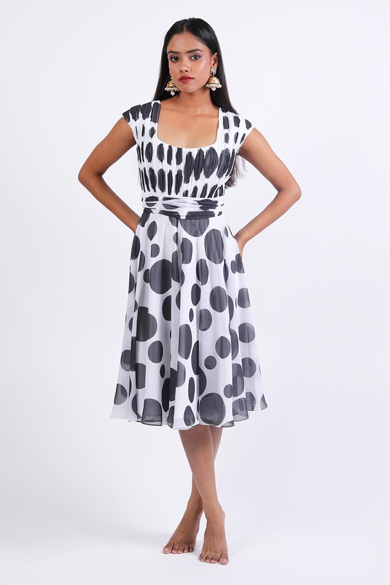 Black And White Polka Dot Dress