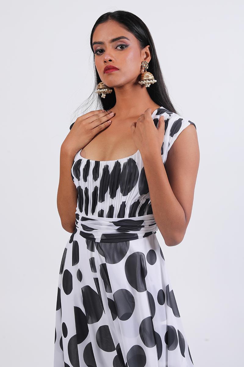 Black And White Polka Dot Dress