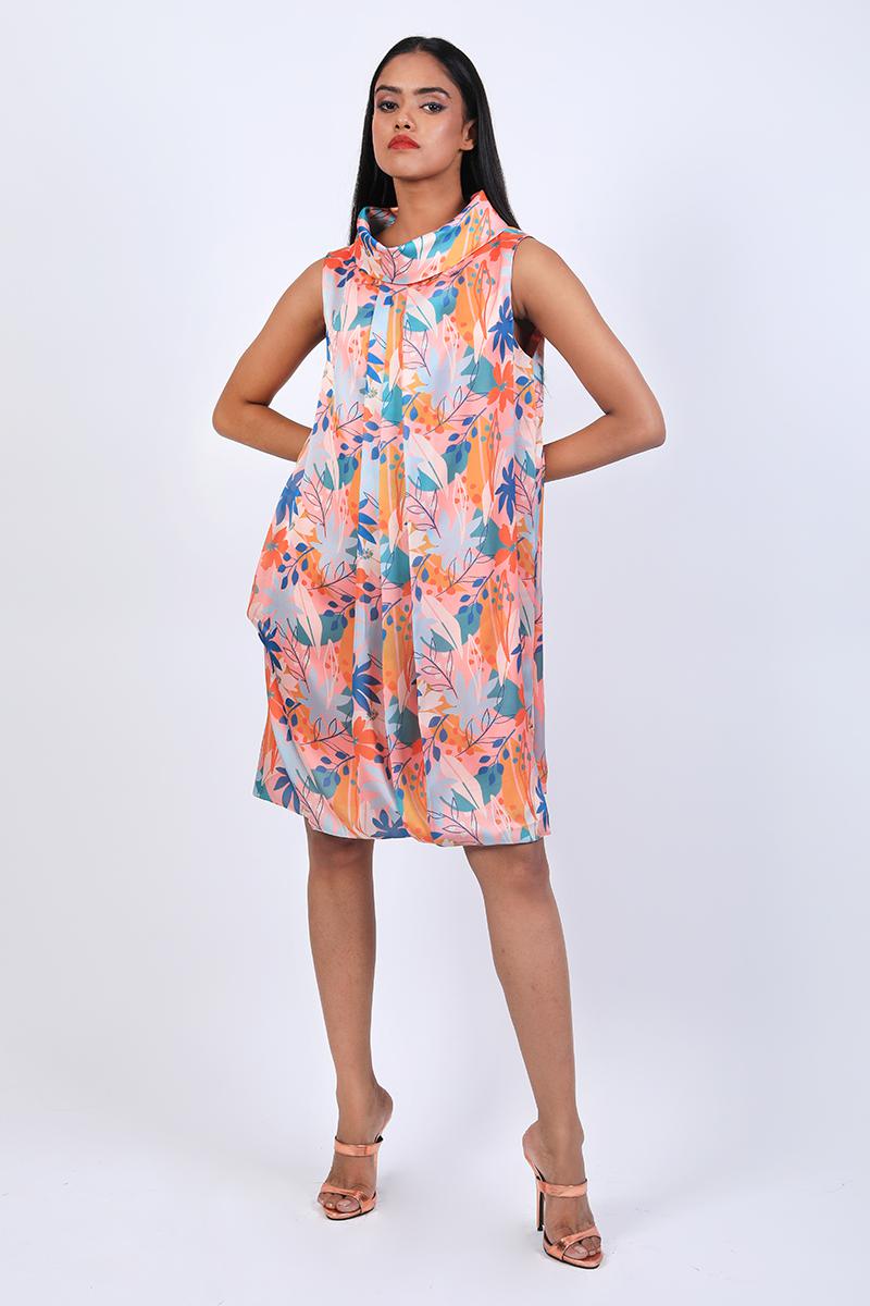 Fold Neck Dress