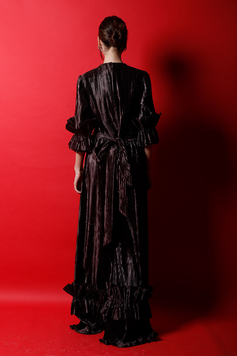 Jumpsuit With Fan Pleat Detailing
