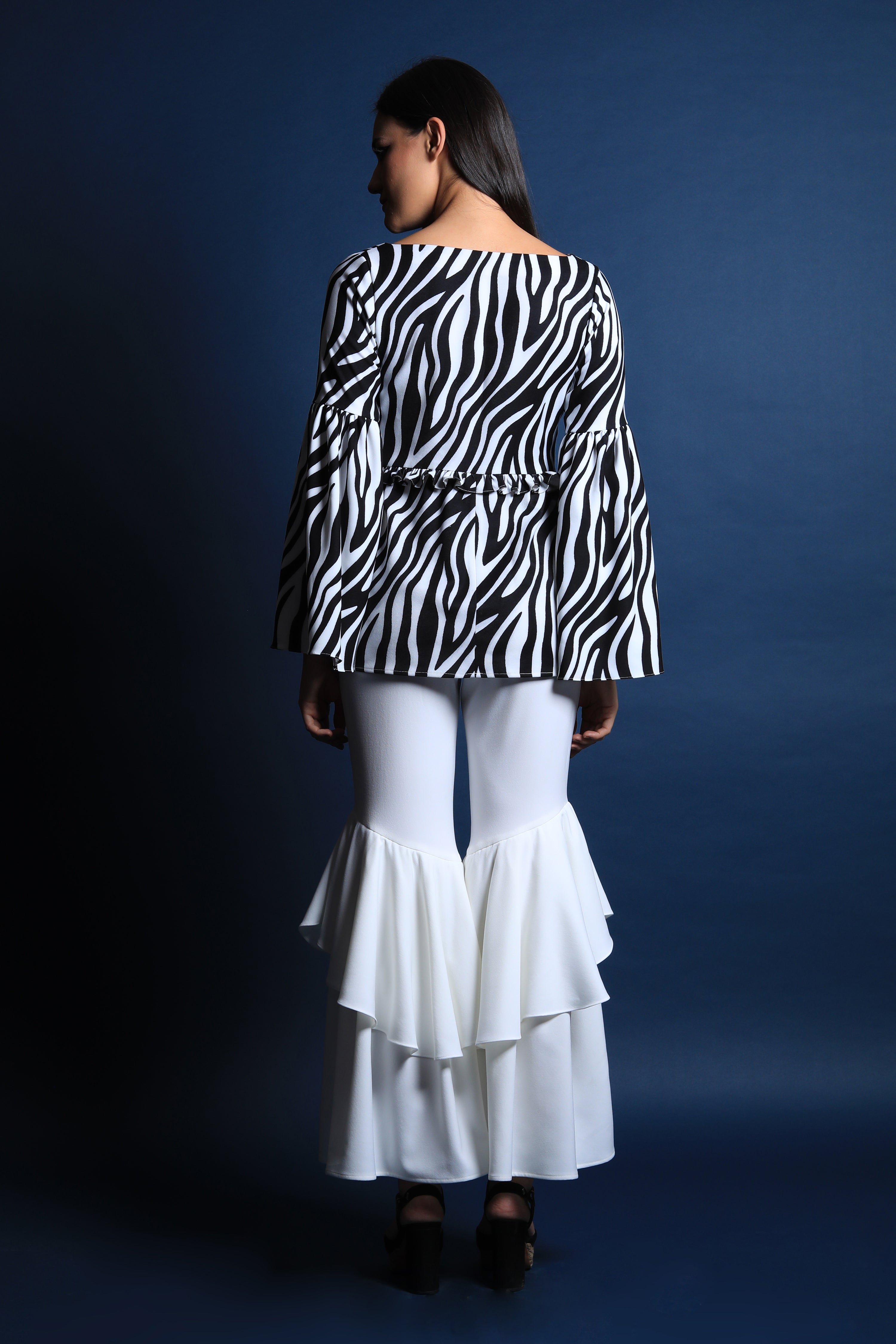 V Neck Fit & Flared Top