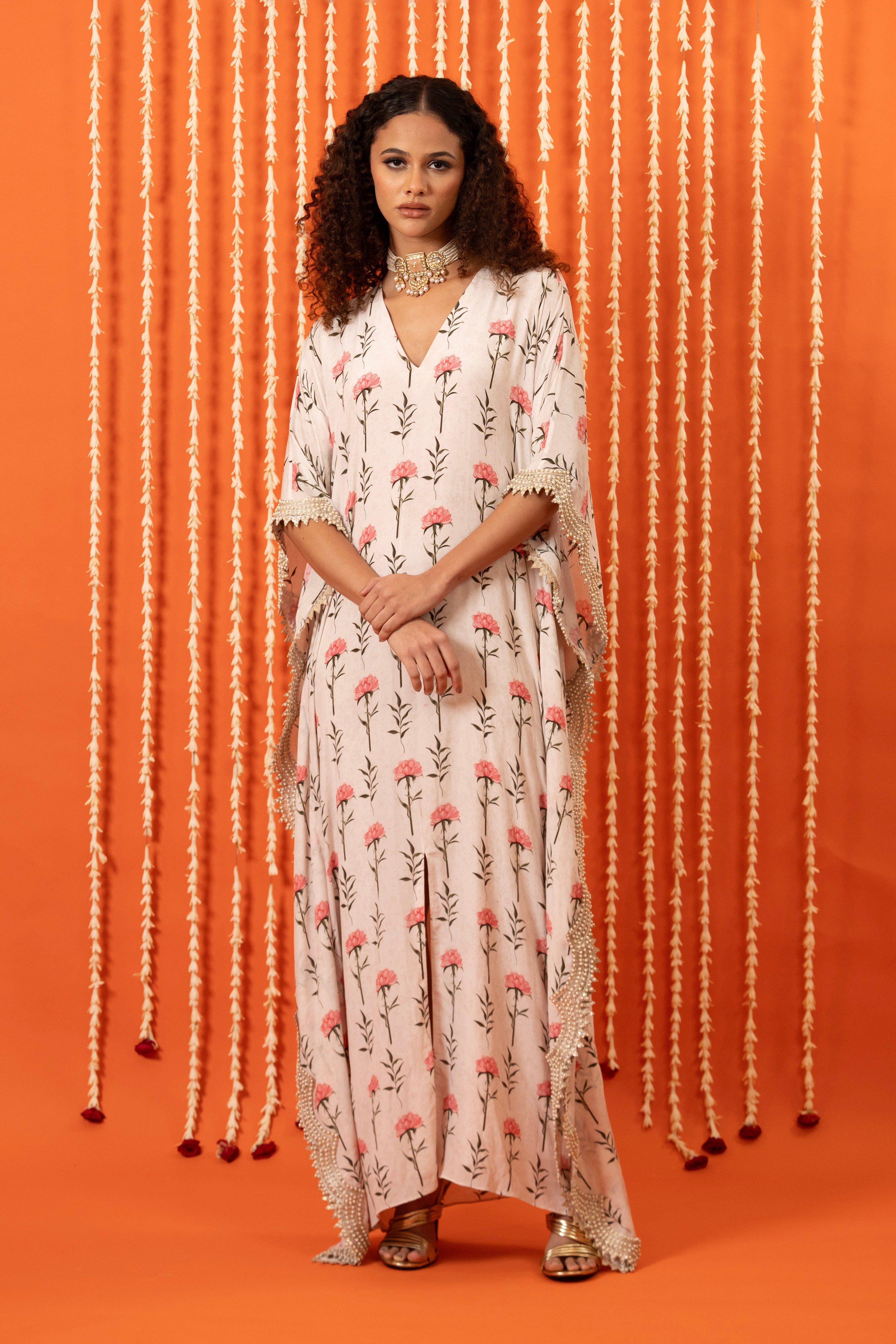V Neck Free Size Kaftan