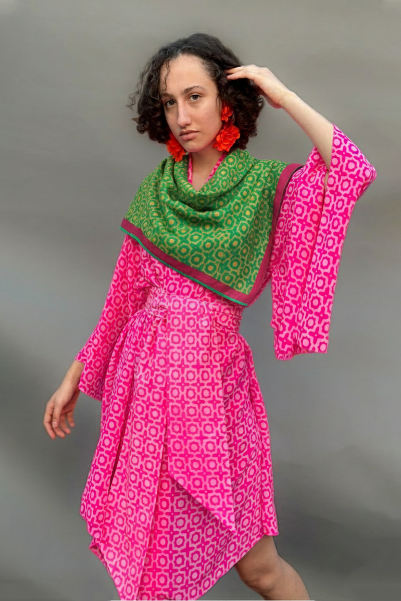 Green Honeycomb Pashmina