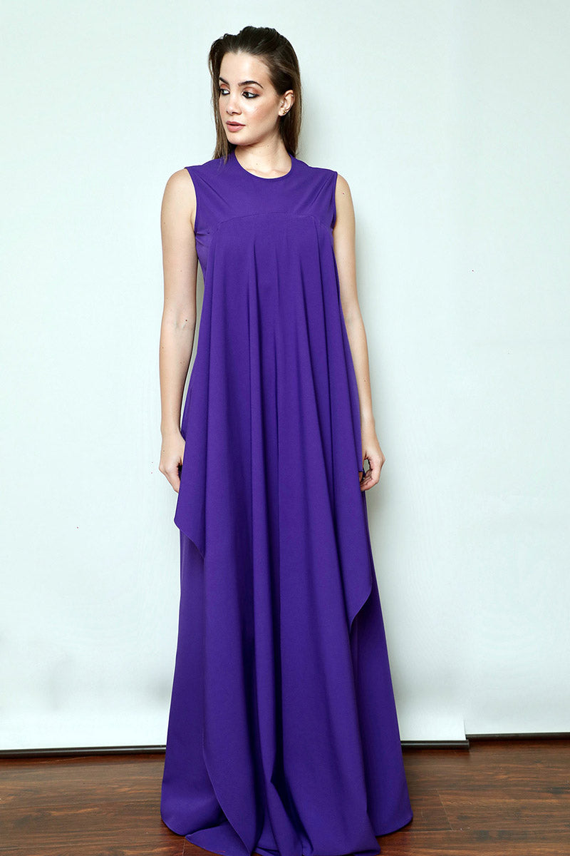 Backless Jumpsuit with Flag Drape