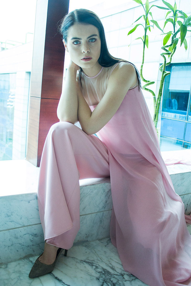 Jumpsuit with Asymmetric Drape