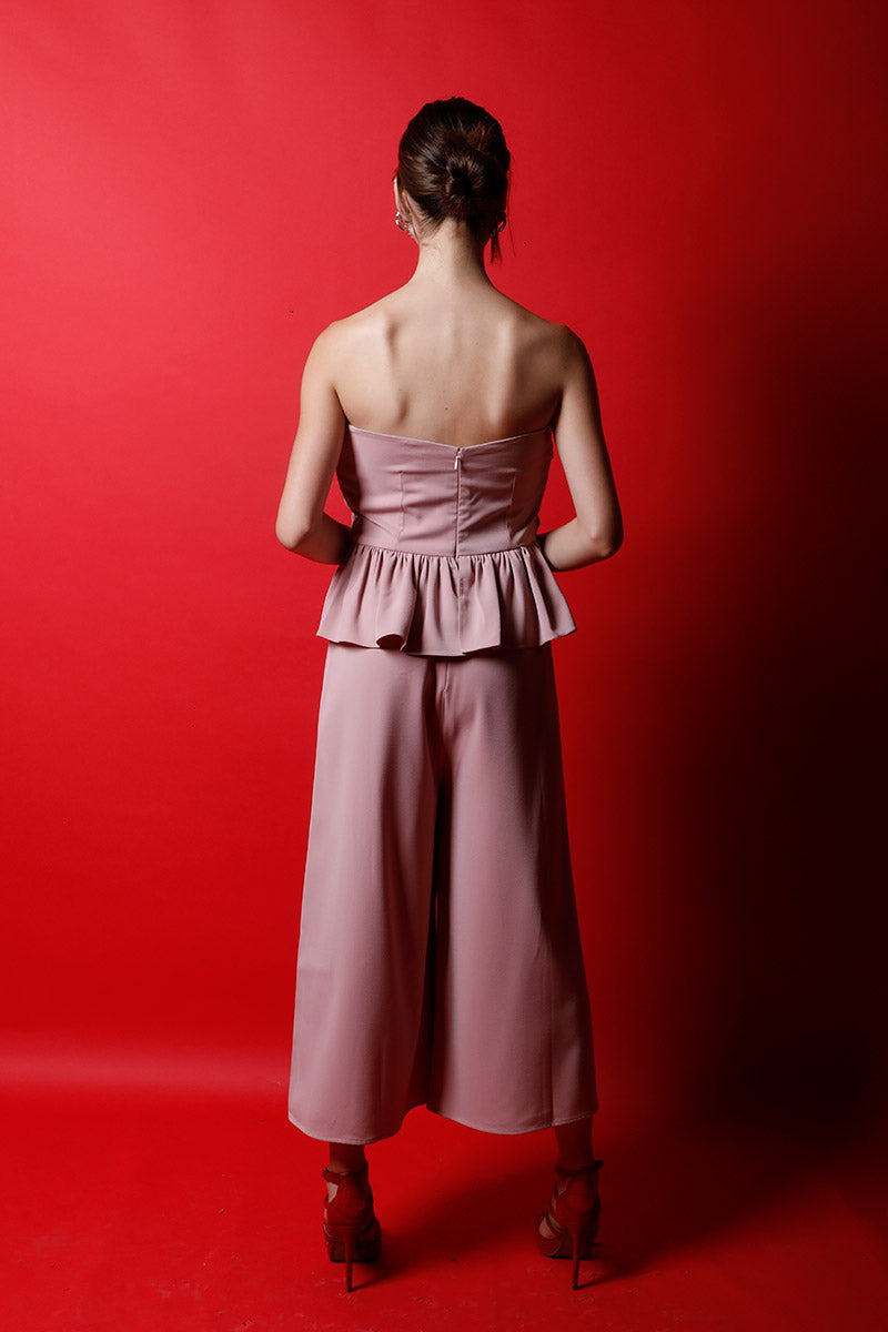 Panelled Jumpsuit with Peplum