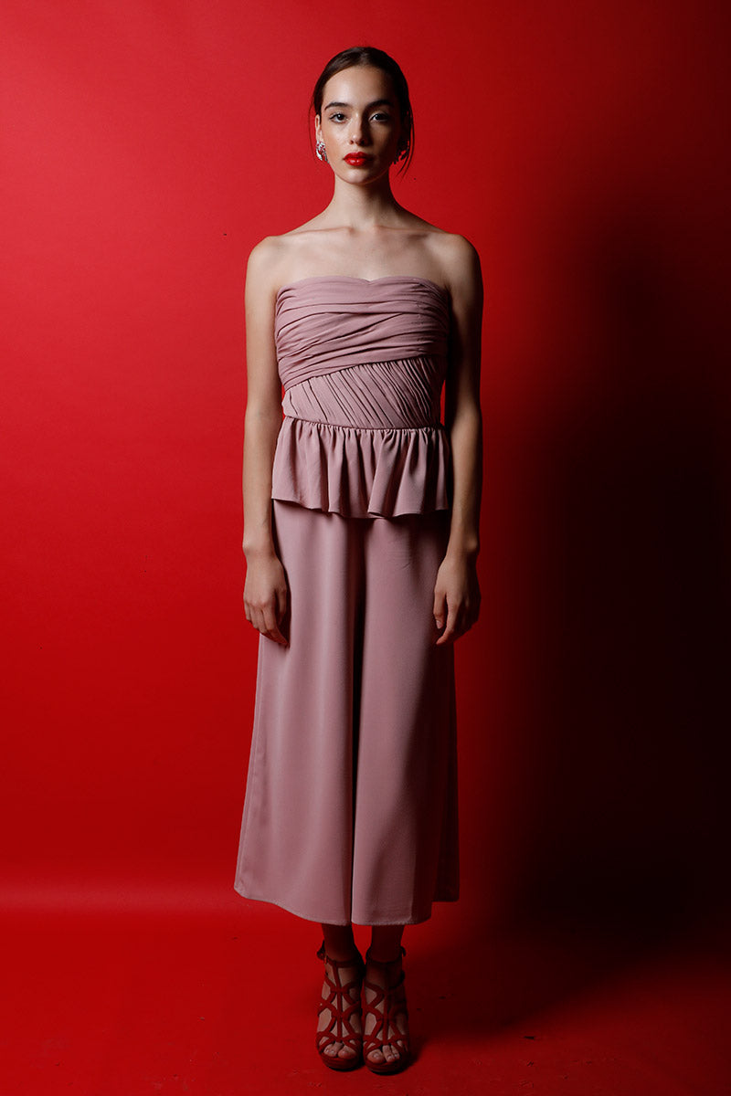 Panelled Jumpsuit with Peplum