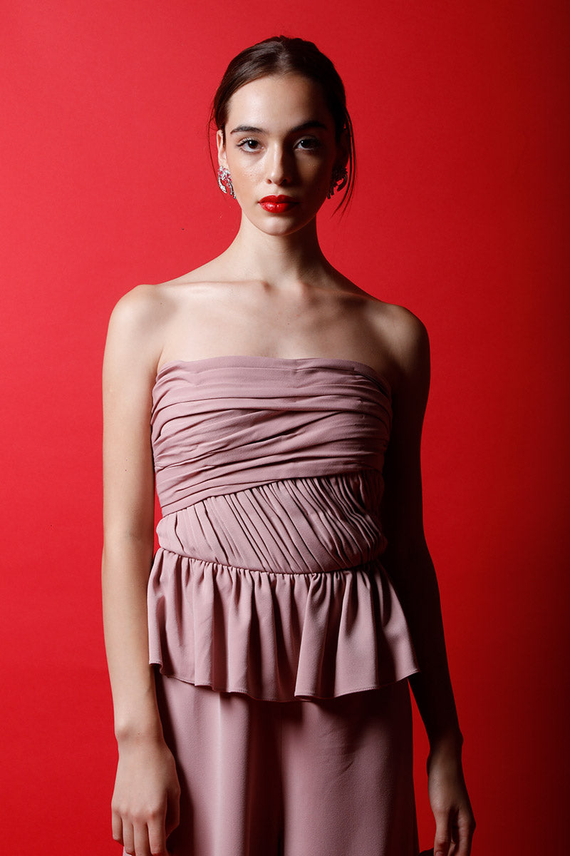 Panelled Jumpsuit with Peplum