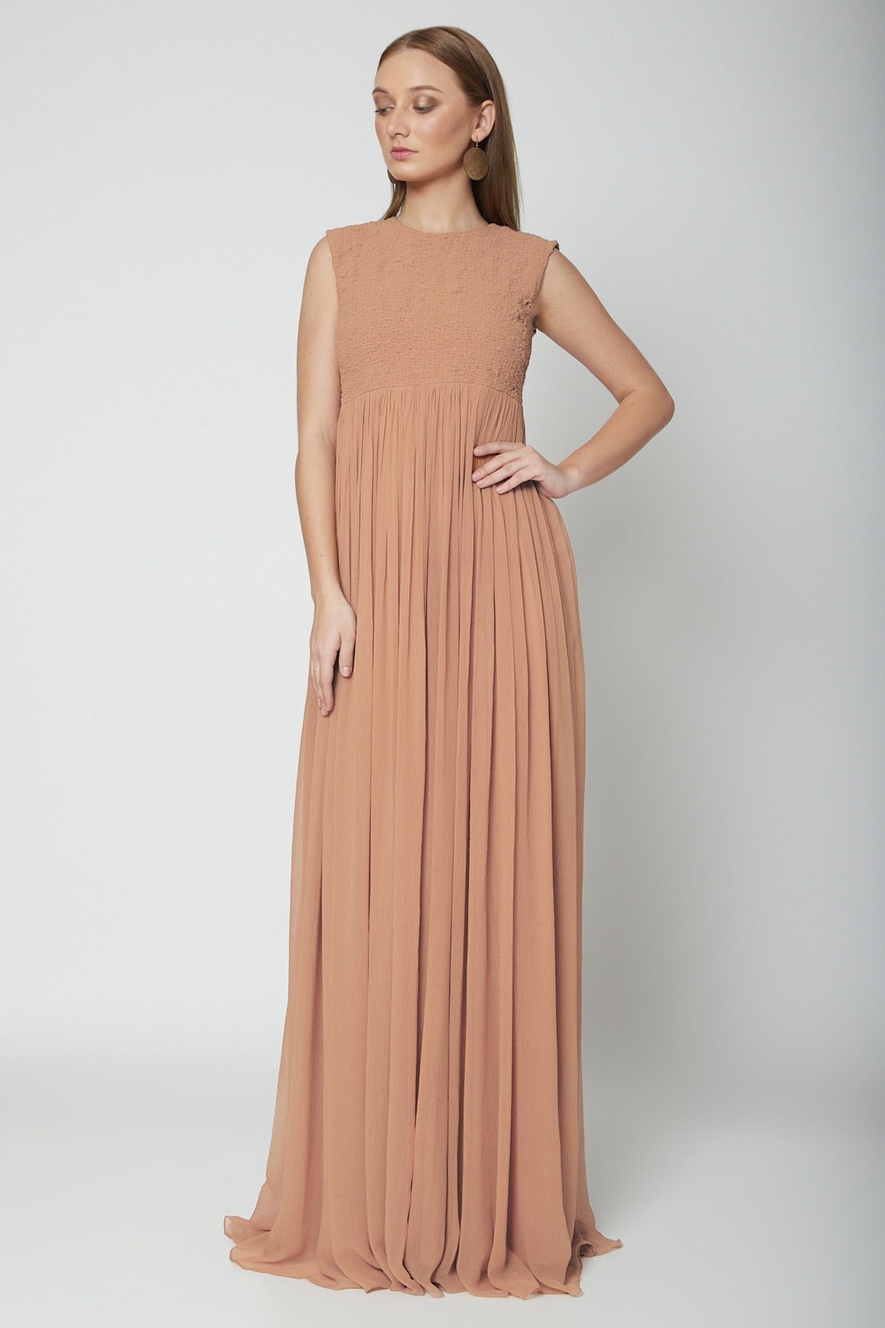 Smocking Detail Gown