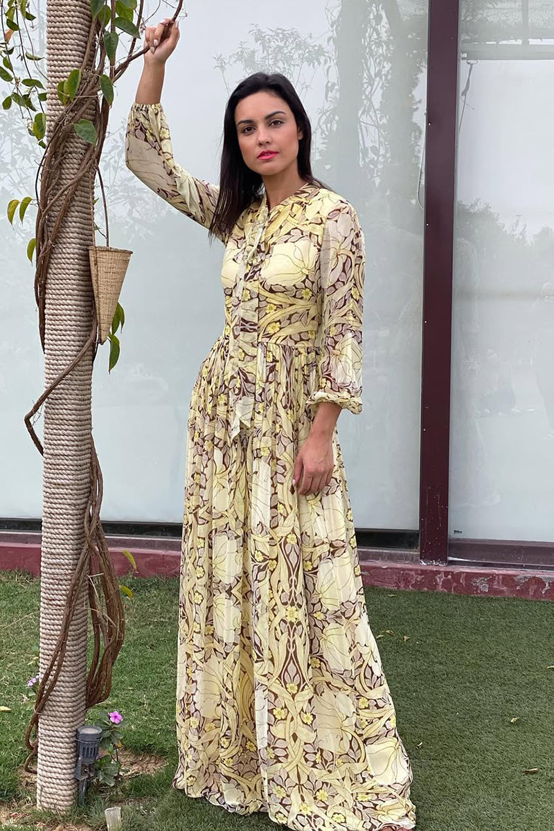 Scarf Collar Maxi