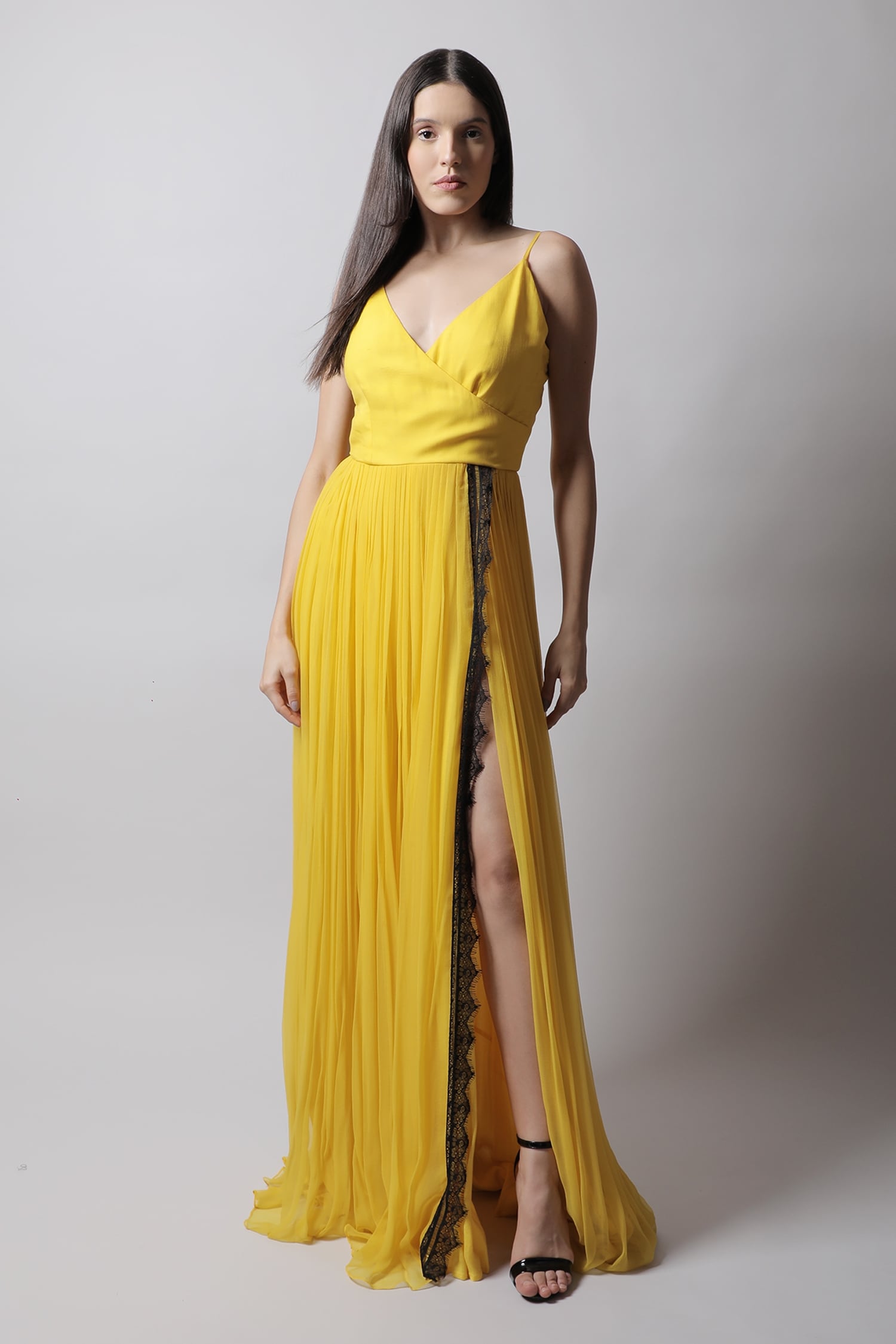 Strappy Gown With Slit