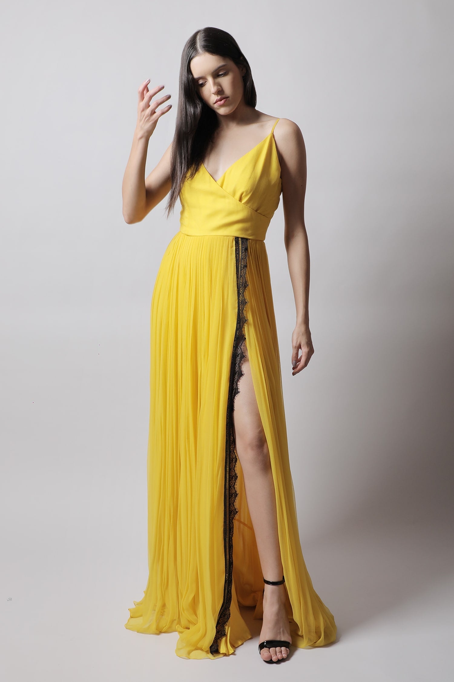 Strappy Gown With Slit