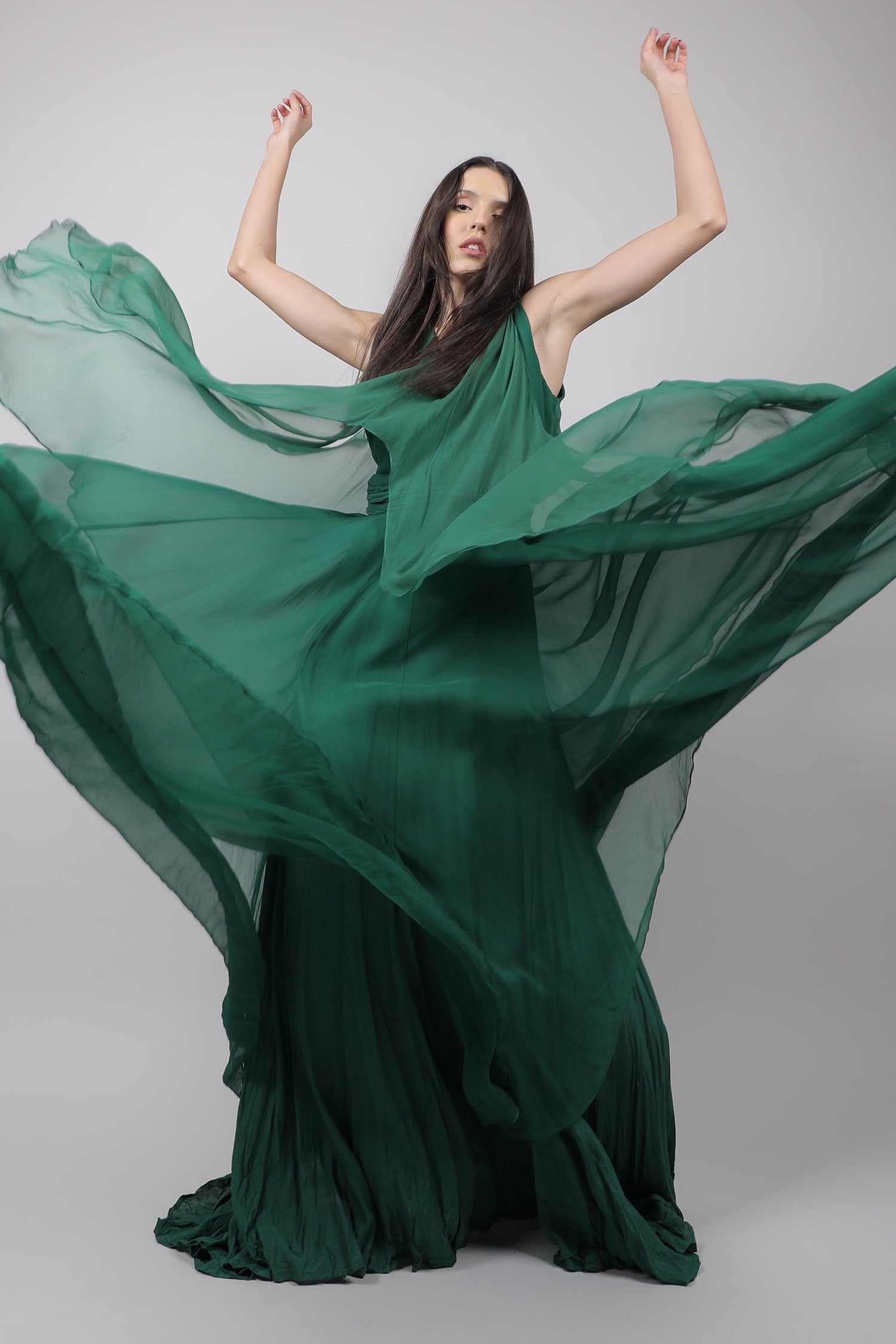 Asymmetric Cape Gown