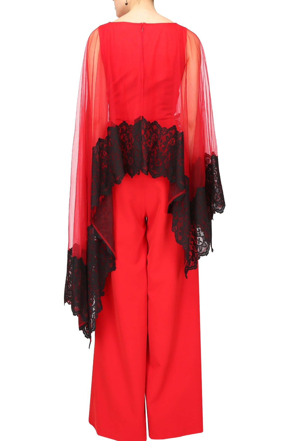 Sheer Bateau Neck Jumpsuit