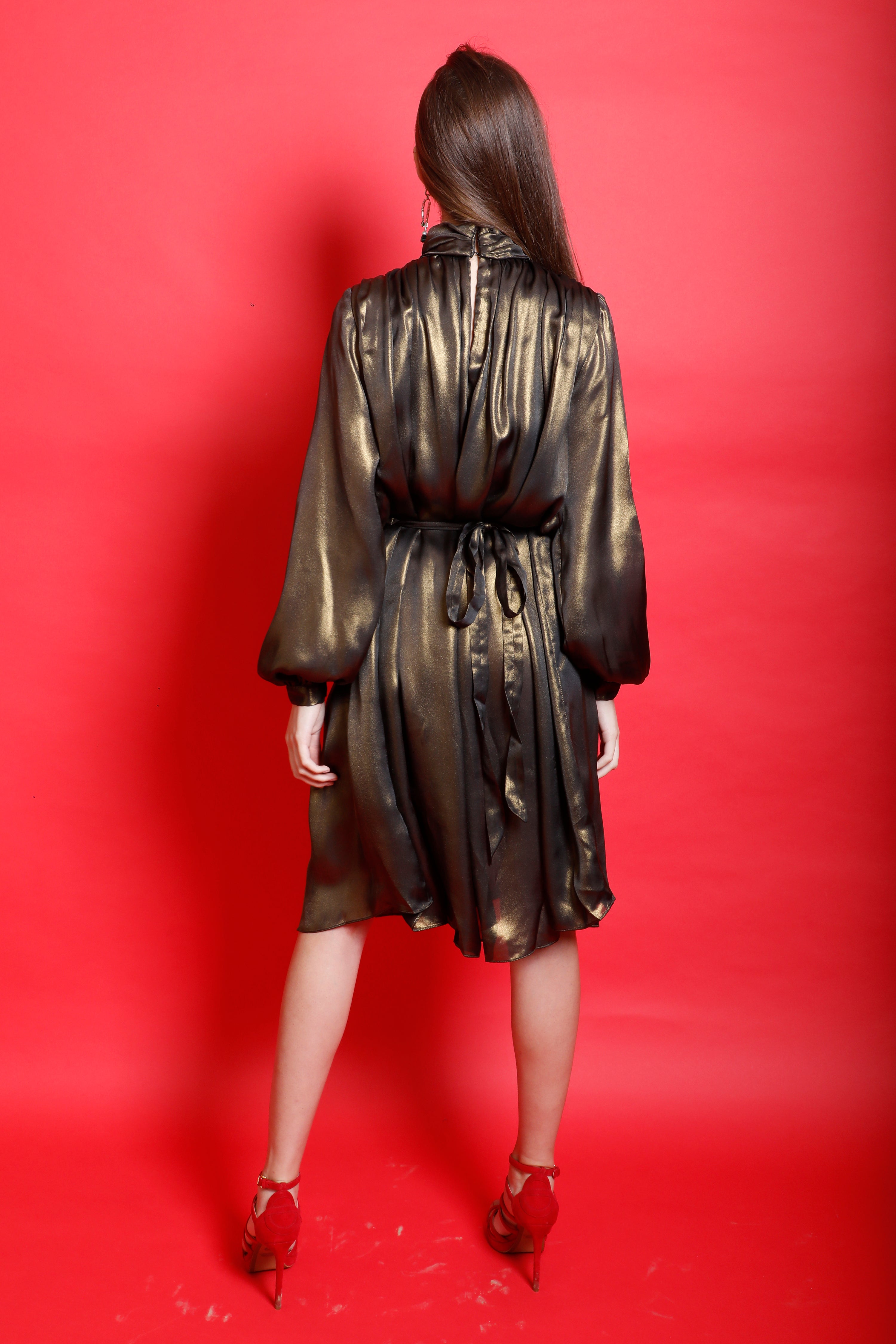 Band Neck Shift Dress