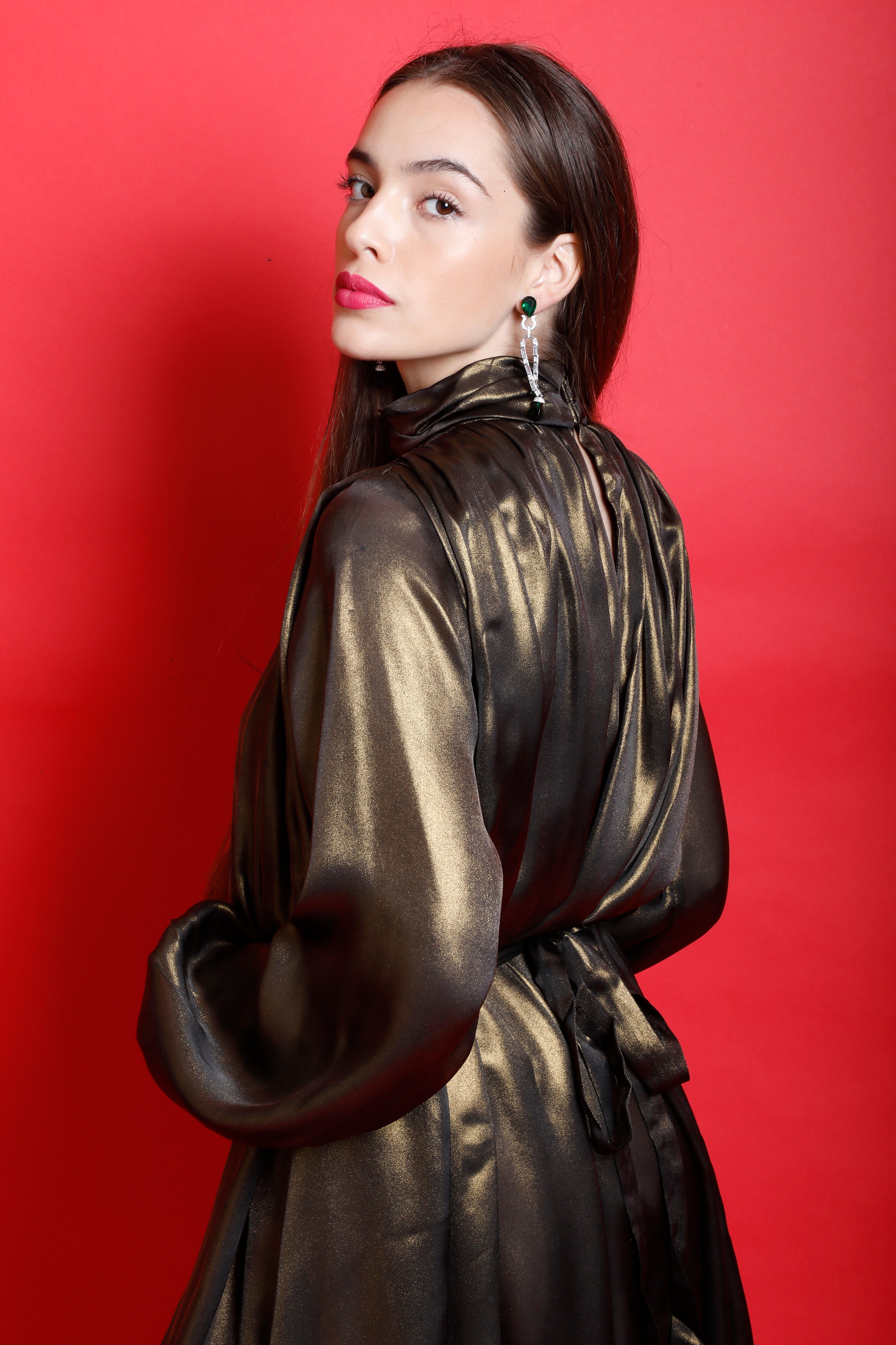 Band Neck Shift Dress