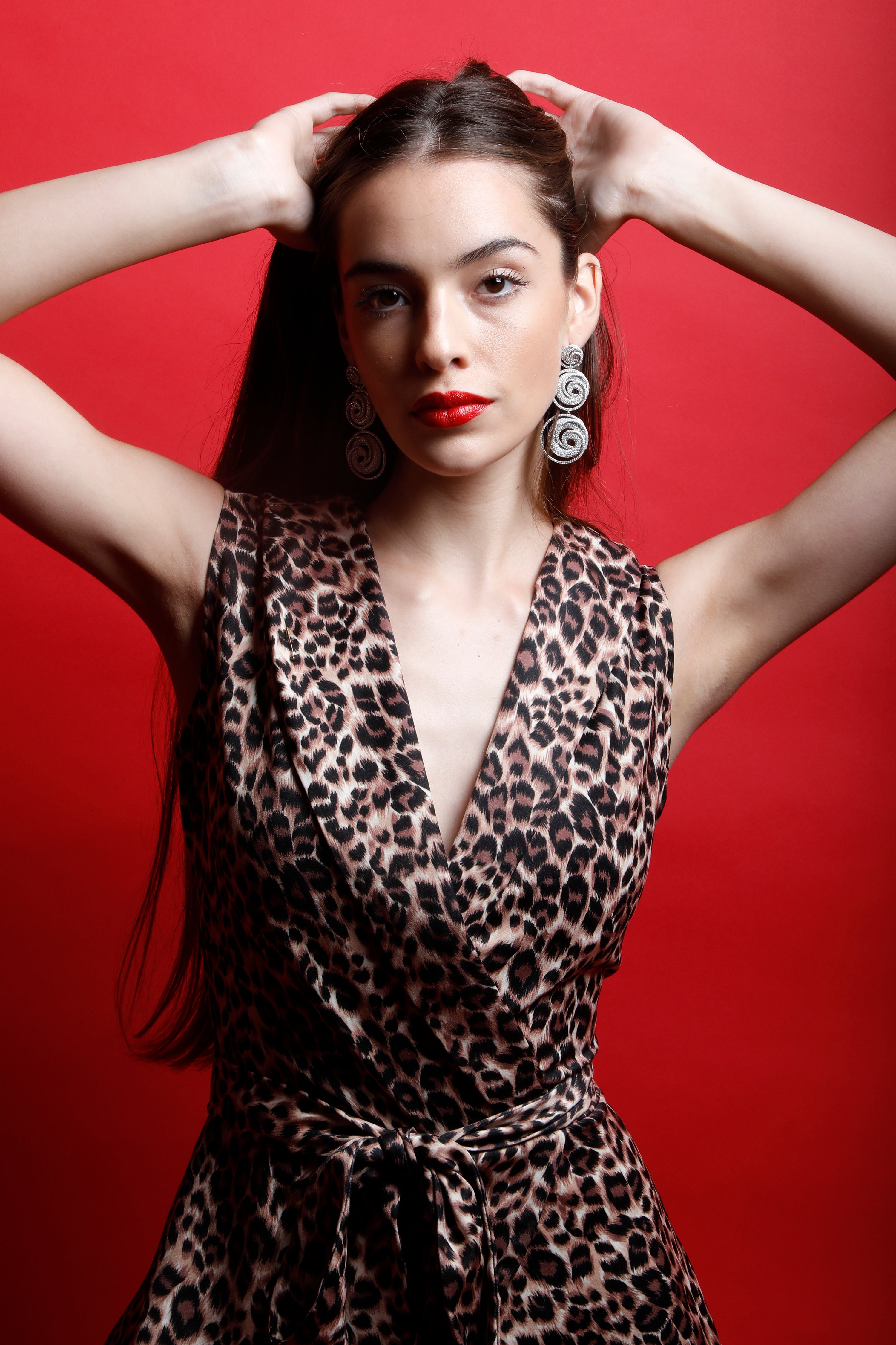 Shawl Collar Jumpsuit with Belt
