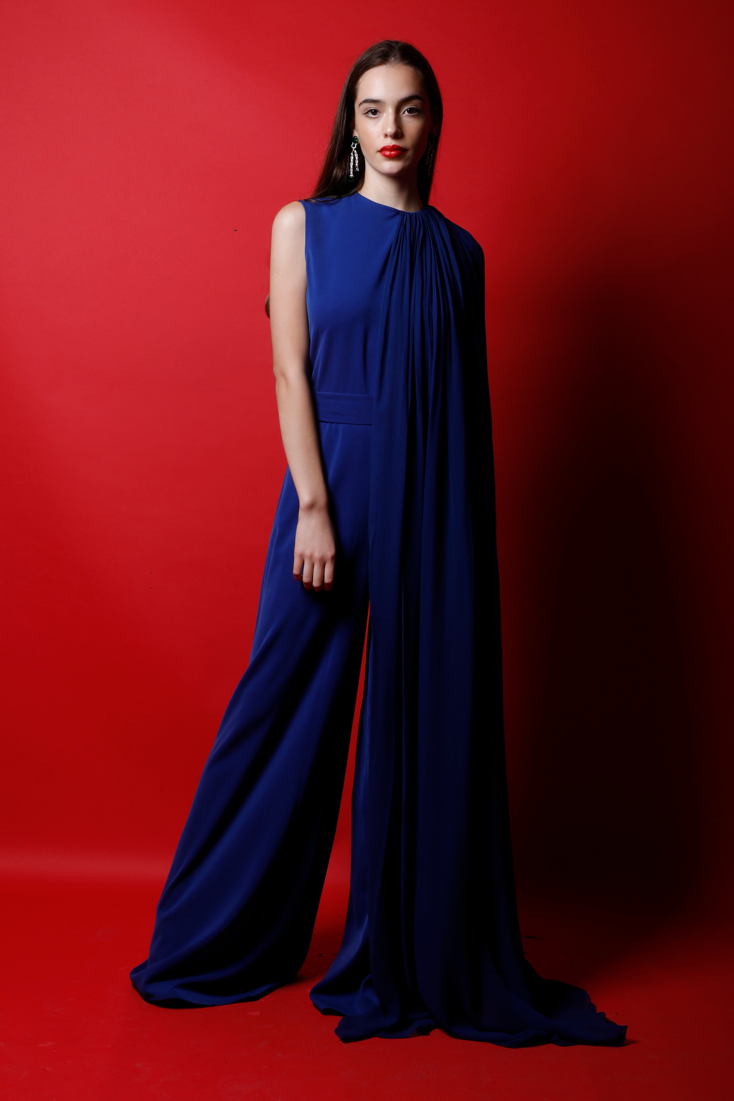 Jumpsuit with Flag Drape