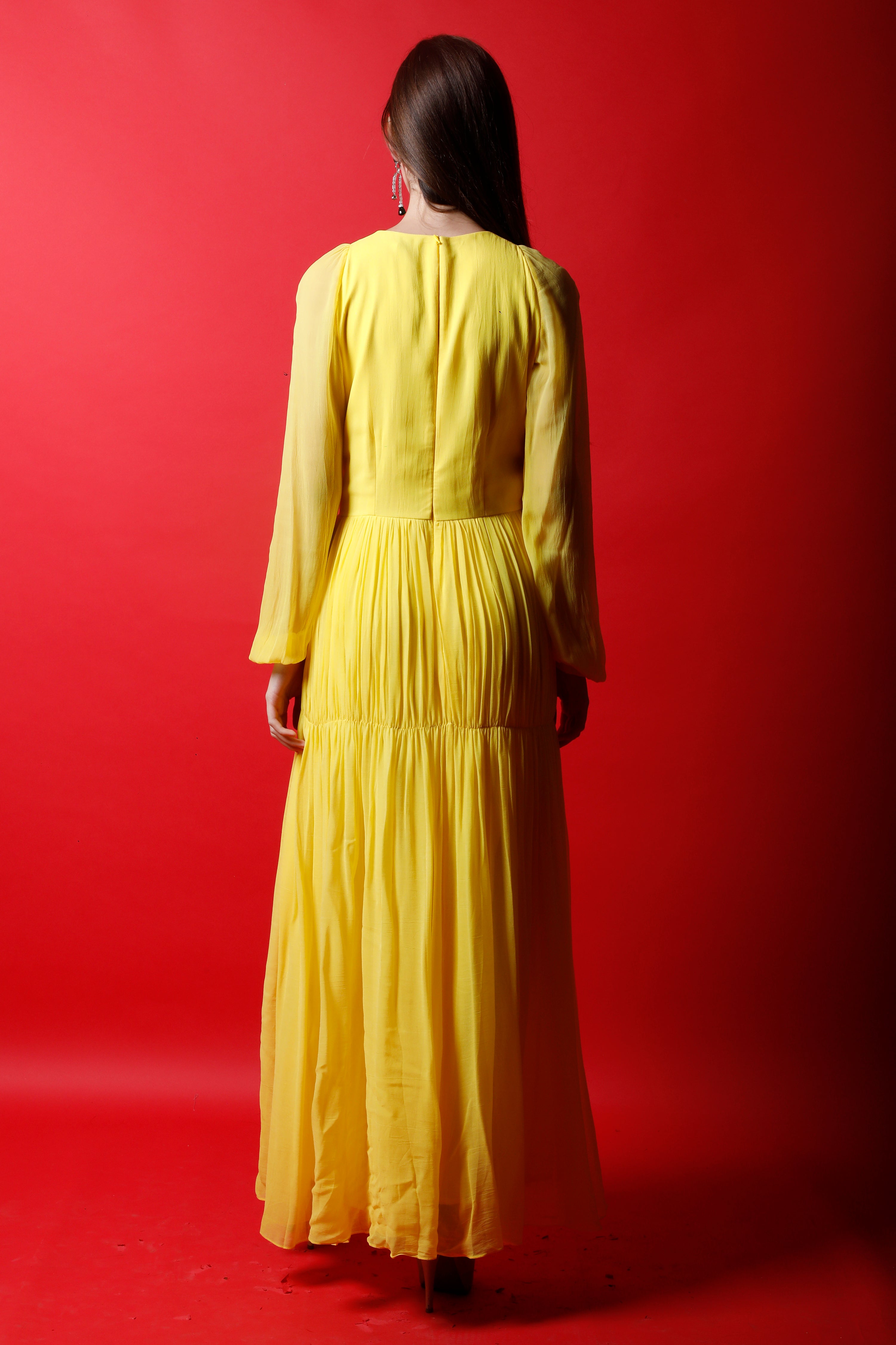 Overlapping Neck Maxi with Cut Outs