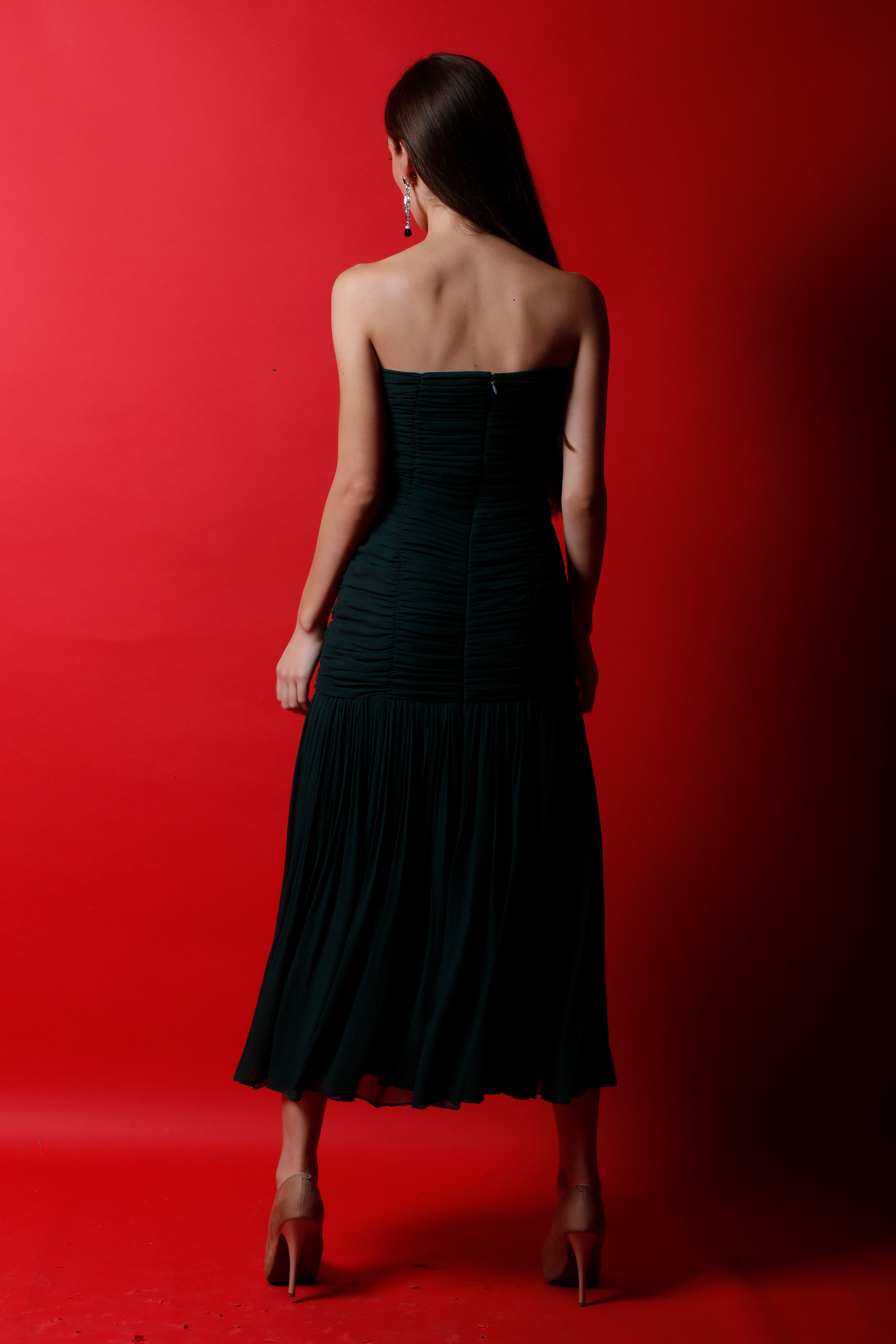 Tube Ruched Maxi Dress