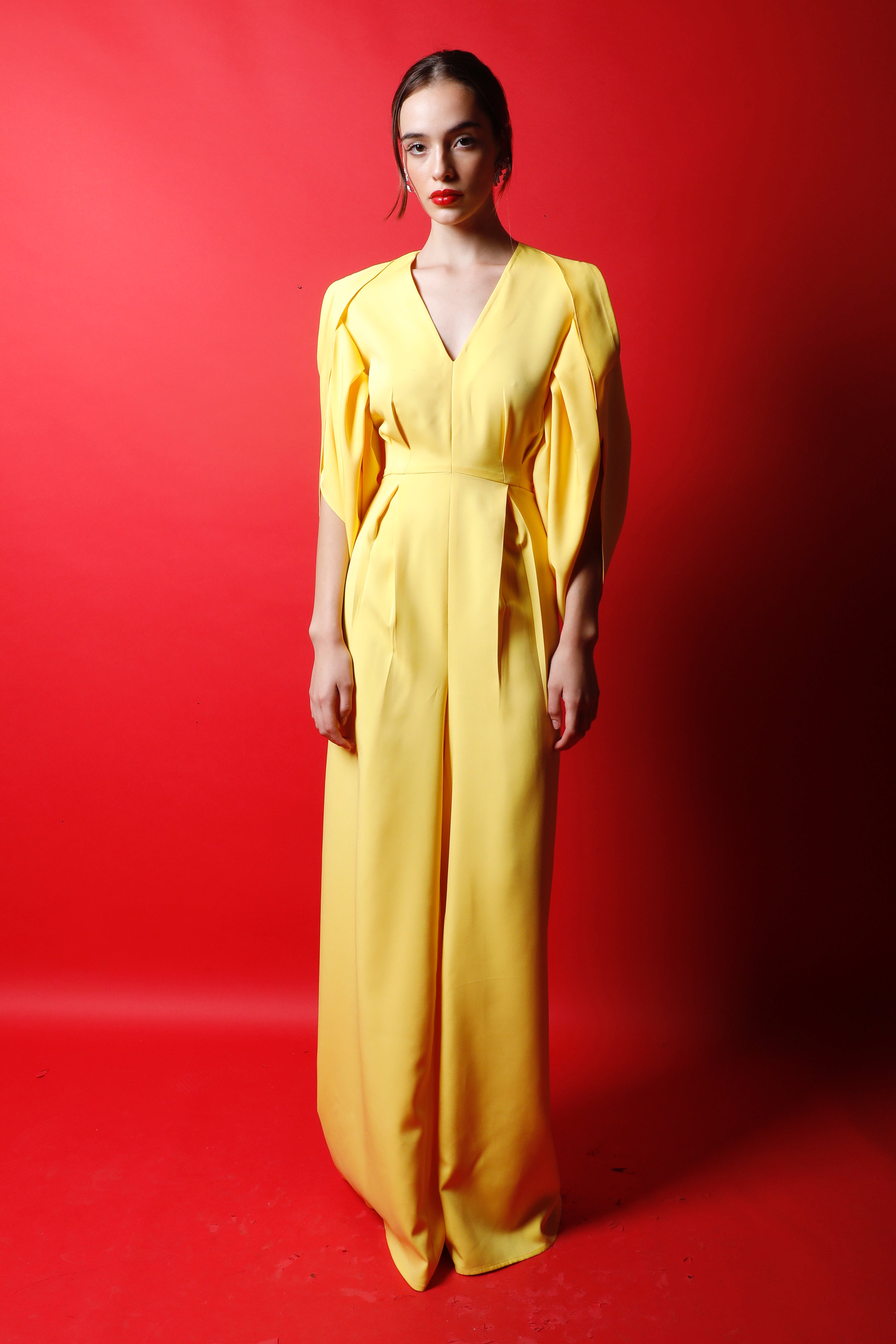 Cowl Sleeve Empire Cut Jumpsuit
